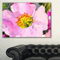 Made in Canada - Design Art Pink Flower Oil Painting - Painting Print on Canvas