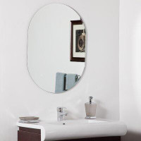 Latitude Run® Miroir de salle de bain / meuble-lavabo biseauté sans cadre Aydiner
