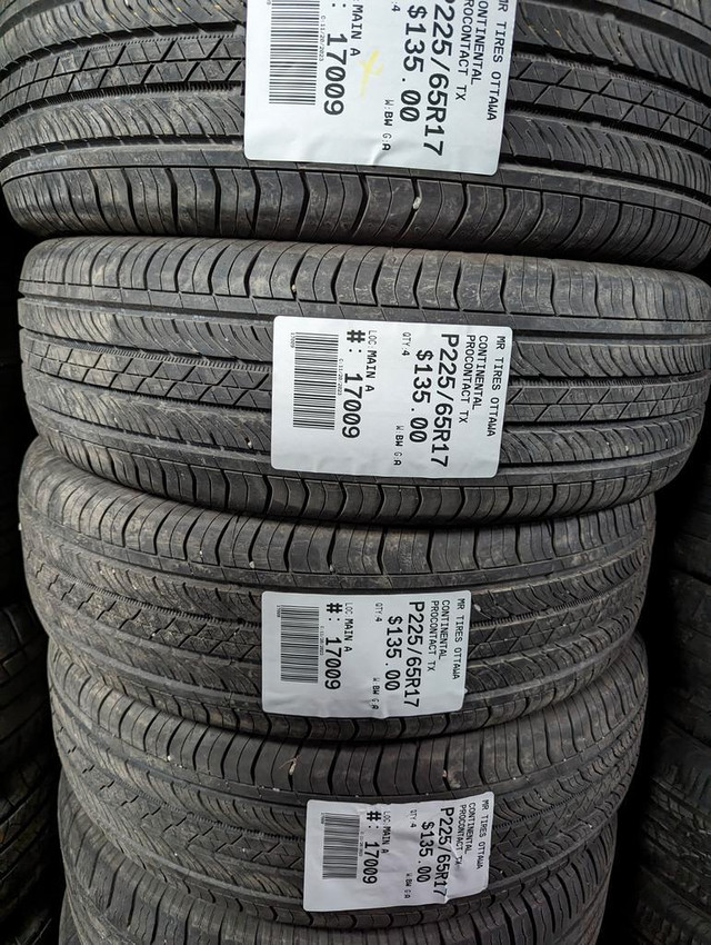 P225/65R17  225/65/17 CONTINENTAL PROCONTACT TX ( all season summer tires ) TAG # 17009 in Tires & Rims in Ottawa