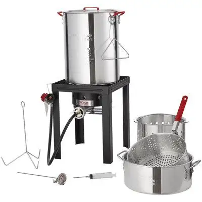 All in One Turkey Deep Fyer Kit- Using the turkey deep fryer kit one set solves all the troubles! It...