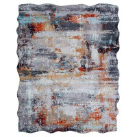17 Stories Lipe Abstract Grey Area Rug