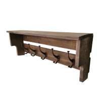 Millwood Pines Caravel Solid Wood 5 - Hook Wall Mounted Coat Rack