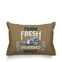 ULLI HOME Ringo Farm Delivery Truck Indoor/Outdoor Pillow