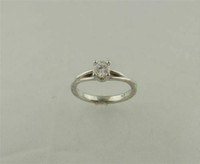 (I-1770-661) 19K WHITE GOLD CANADIAN DIAMOND SOLITAIRE RING