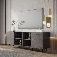 Millwood Pines TV Stand Mid-Century Wood Modern Entertainment Center Adjustable Storage Cabinet TV Console For Living Ro