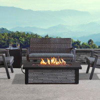 Real Flame Berthoud Steel Propane/Natural Gas Fire Pit Table