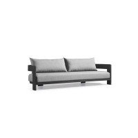 Andrew Martin Caicos 94" Wide Outdoor Patio Sofa with Cushions
