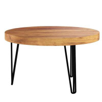 Union Rustic Rustic Round Wooden Coffee Table