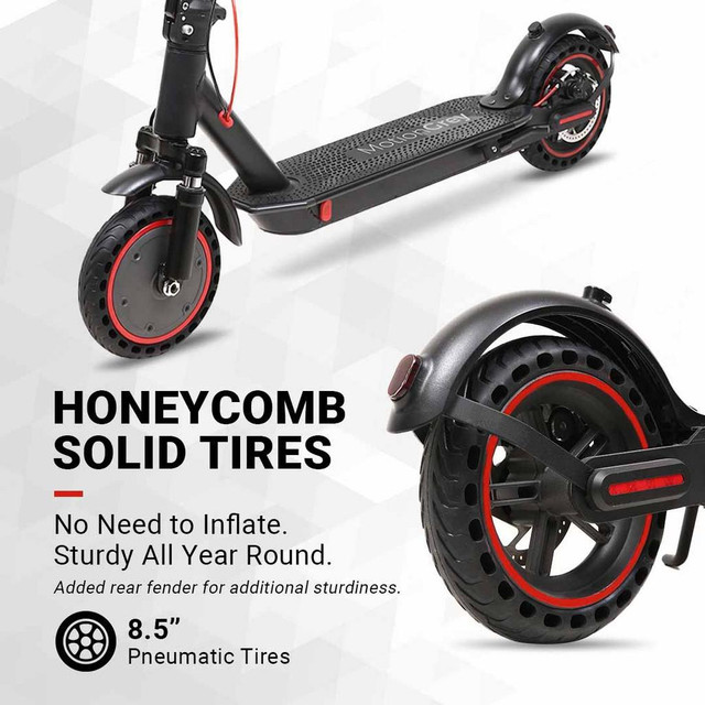 MotionGrey Plus Electric Scooter: 35km Range, 350W Motor, 8.5 Burst Proof Tires, Added Suspension, Black in Other - Image 2