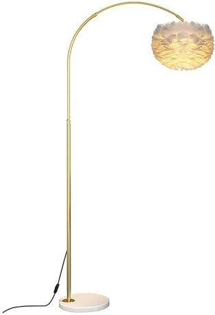 Feather Lamp, White Feather Lamp, Arc Floor Lamps in Other in Ontario