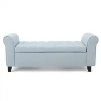 House of Hampton Claxton Upholstered Flip top Storage Bench