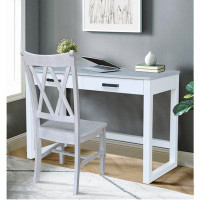 Gracie Oaks Shanav Solid Wood Desk and Chair Set