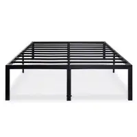 Latitude Run® King Size 18-Inch High Rise Heavy Duty Metal Platform Bed Fame With Steel Slats