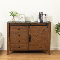 Latitude Run® Drawer Dresser Cabinet,Sideboard,Bar Cabinet,Buffet Server Console,Table Storge Cabinets,Slide The Barn Do