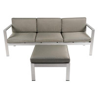 Ebern Designs Aluminum Trio: Durable And Comfortable 3-Person Sofa