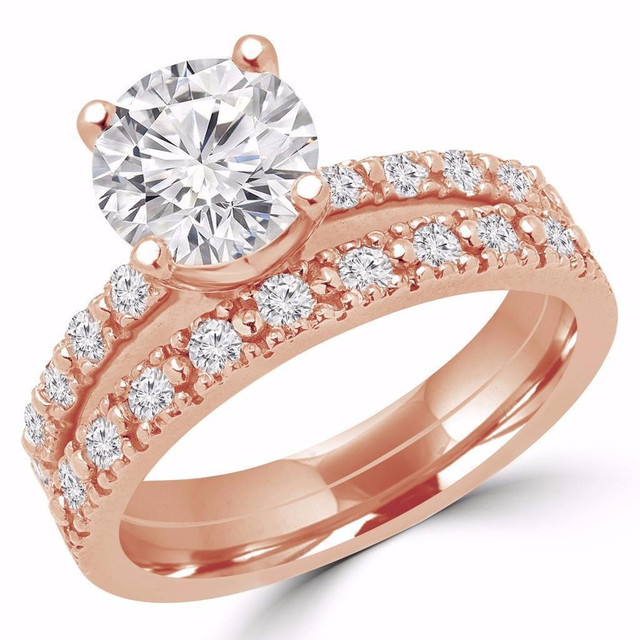 ENSEMBLE BAGUES DE MARIAGE À DIAMANTS 1.50 CARAT TOTAL / GOLD DIAMOND WEDDING SET 1.50 CTW in Jewellery & Watches in Ottawa / Gatineau Area