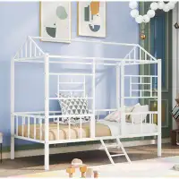 Harper Orchard Lankheit Metal Canopy Bed