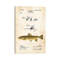 East Urban Home Brown Trout Fishing Lure by - Wrapped Canvas Print