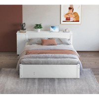 Wildon Home® Platform Bed With Movable Desk