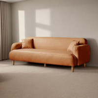 Orren Ellis Nordic simple sofa living room modern sofa white three-seat sofa