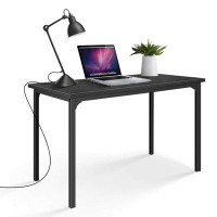 Ebern Designs Modern Computer Desk For Home Office, Office Computer Desk For Working, Studying, Writing Or Gaming, Black