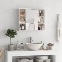 mirror cabinet 23.6" x 5.7" x 19.4" White