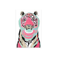 Bungalow Rose Pink Tiger Collage Print On Acrylic Glass