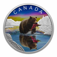 2024 $20 FINE SILVER COIN WILDLIFE REFLECTIONS: GRIZZLY BEAR