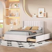 Ebern Designs Full Size Upholstered Bed With 4 Drawers