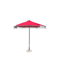 Arlmont & Co. 9Ft 8 Ribs Replacement Umbrella Canopy W/ Tassels (Canopy Only)