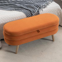 George Oliver Storage Bench Bedroom Bench With Wood Legs