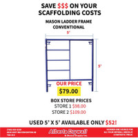 Scaffolding 5ft x 5ft - GREAT DEAL - Cheaper than box stores
