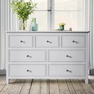 The 7-Drawer Chest is a universal nursery and bedroom storage solution featuring stylish metal knobs...