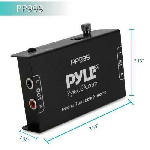 Pyle Compact Phono Turntable Preamp - Ultra-Low Noise Audio Pre-Amplifier with 12-Volt Power Adaptor - PP999 in General Electronics in Québec - Image 4