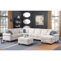 DEVION Furniture Alex 14 - Piece Upholstered Sectional