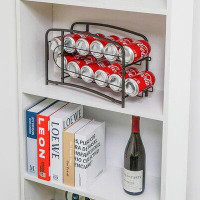 Prep & Savour 2 Pack Stackable Beverage Can Cola Dispenser Rack, Can Storage Organizer Holder For Canned Food Or Pantry