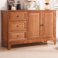Red Barrel Studio 43.31"Cherry Wood Colour Standard Solid Wood Accent Cabinet