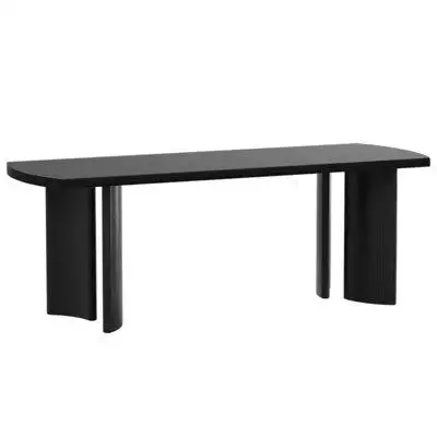 Brayden Studio Minimalist rectangular solid wood dining table