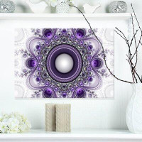 Made in Canada - Design Art 'Purple Fractal Pattern with Circles' Graphic Art