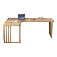 Hokku Designs Burlywood L shape Solid wood Desk