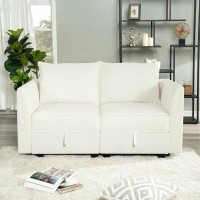 Ebern Designs Emeth Linen Upholstered Comfy Loveseat