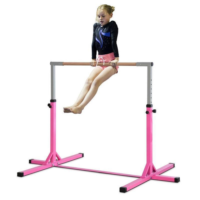 PROFESSIONAL GYMNASTICS BAR FOR KIDS, TODDLER HOME GYMNASTICS EQUIPMENT WITH 13-LEVEL ADJUSTABLE HEIGHT in Toys & Games - Image 3