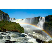 Millwood Pines Rainbows In The Iguaã§U Waterfalls by - Wrapped Canvas Print