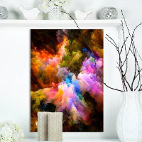 East Urban Home Designart 'Burst Of Colours' Contemporary Art on wrapped Canvas