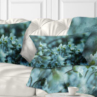 East Urban Home Small Flowers on Background Lumbar Pillow