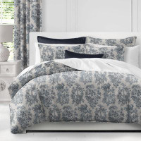 The Tailor's Bed Jafari Navy King Duvet Cover & 2 Pillow Shams Set