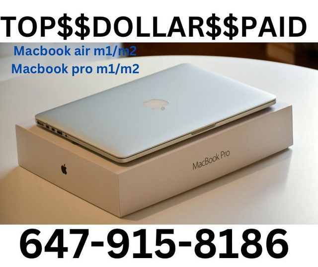 TOP DOLLARS PAID ,WE BUY ALL BRAND NEW APPLE MACBOOK M1,M2,M3  IPAD - Air, Pro, Mini- !! TOP $$ PAID $$cash on spot in Laptops in Toronto (GTA)
