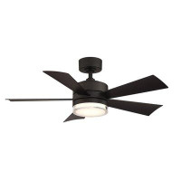 Modern Forms Wynd 5-Blade Outdoor LED Smart Standard Ceiling Fan with Light Kit Included