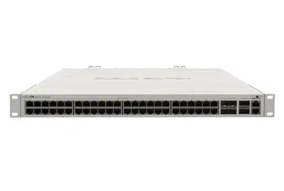 The CRS354-48G-4S+2Q+RM has 48 x 1G RJ45 ports and 4 x 10G SFP+ ports. There are also 2 x 40G QSFP+...
