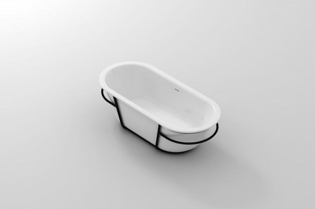 Pearl - 71 Inch Acrylic Freestanding Bathtub w Center Drain BSQ in Plumbing, Sinks, Toilets & Showers - Image 3